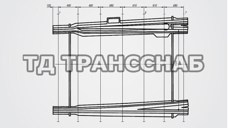 Схема укладки стрелки трамвайной одноперьевой С30, пр. КМК-С30-00.00.000